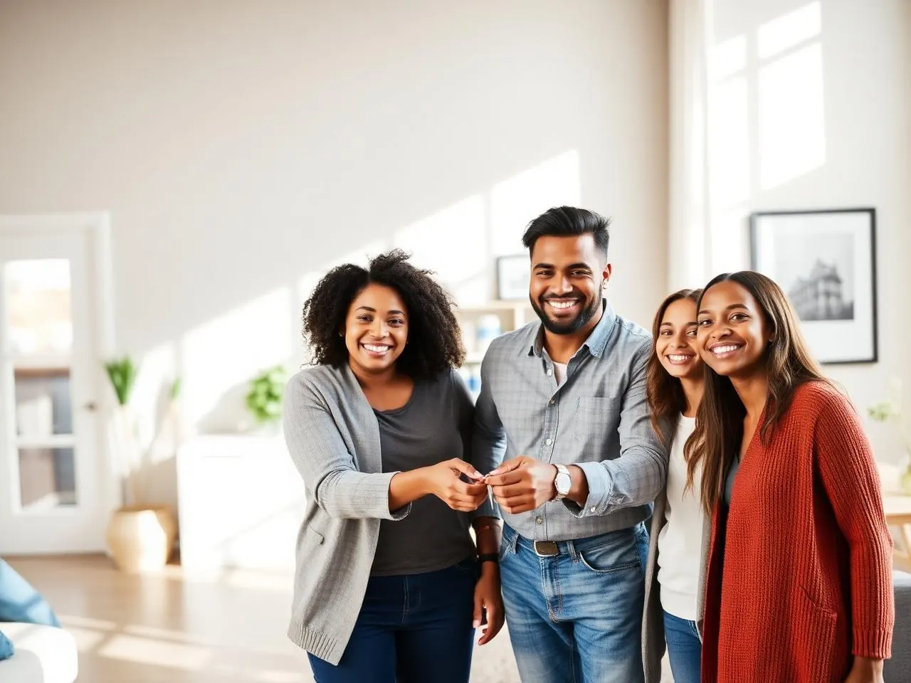 California family receiving keys to their new home